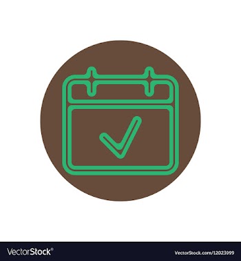 Icon on the topic office on circle the vector image