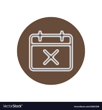 Icon on the topic office on circle the vector image