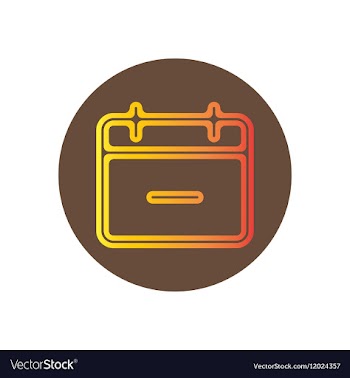Icon on the topic office on circle the vector image