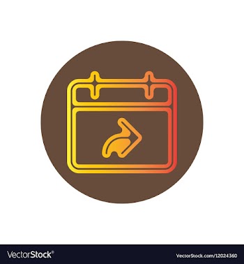 Icon on the topic office on circle the vector image