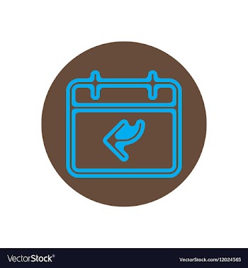 Icon on the topic office on circle the vector image