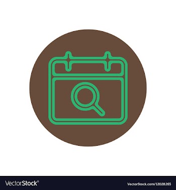 Icon on the topic office on circle the vector image