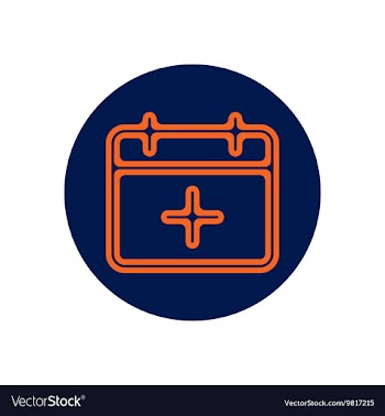 Icon on the topic office on circle the vector image