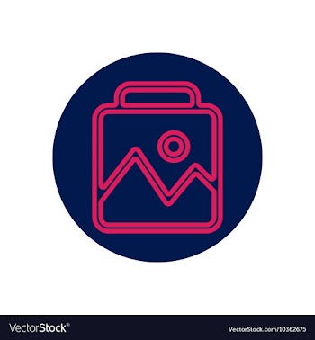 Icon on the topic office on circle vector image