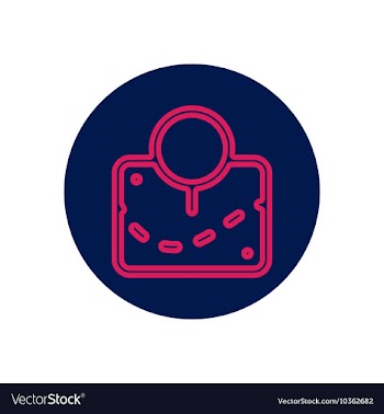 Icon on the topic office on circle vector image