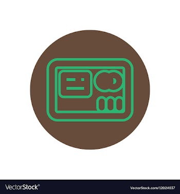 Icon on the topic office on circle vector image
