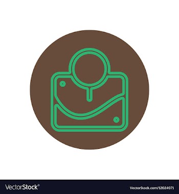 Icon on the topic office on circle vector image