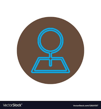Icon on the topic office on circle vector image