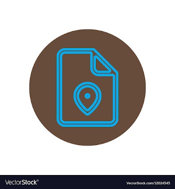 Icon on the topic office on circle vector image