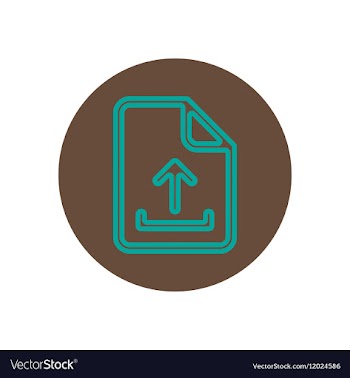 Icon on the topic office on circle vector image