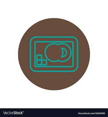 Icon on the topic office on circle vector image