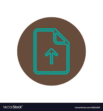Icon on the topic office on circle vector image