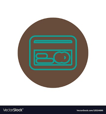 Icon on the topic office on circle vector image
