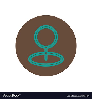 Icon on the topic office on circle vector image