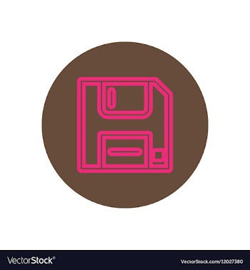 Icon on the topic office on circle vector image