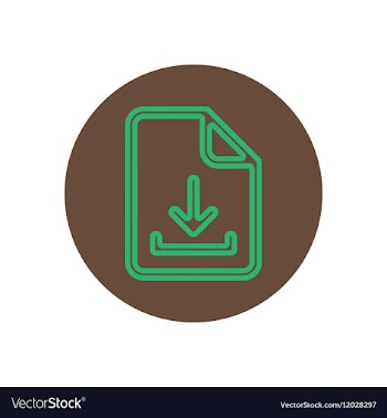 Icon on the topic office on circle vector image
