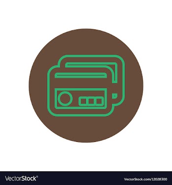 Icon on the topic office on circle vector image