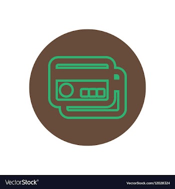 Icon on the topic office on circle vector image