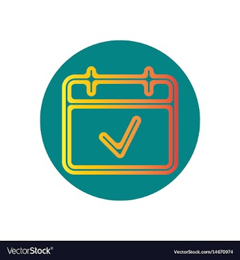 Icon on the topic office on circle vector image