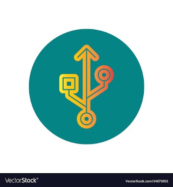 Icon on the topic office on circle vector image