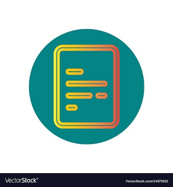 Icon on the topic office on circle vector image