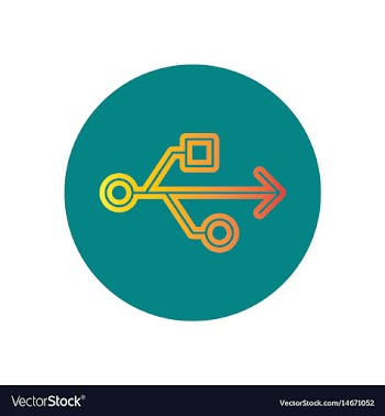 Icon on the topic office on circle vector image