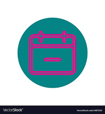 Icon on the topic office on circle vector image