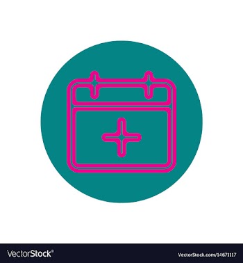 Icon on the topic office on circle vector image