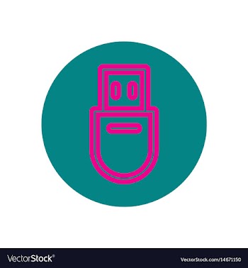 Icon on the topic office on circle vector image