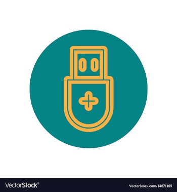 Icon on the topic office on circle vector image