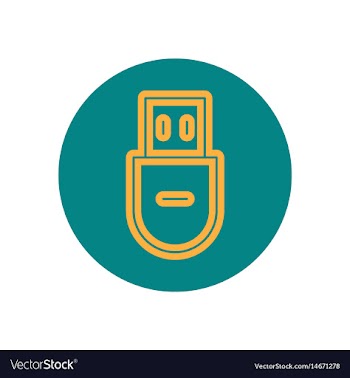 Icon on the topic office on circle vector image
