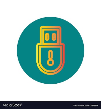 Icon on the topic office on circle vector image