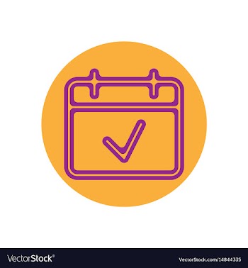 Icon on the topic office on circle vector image