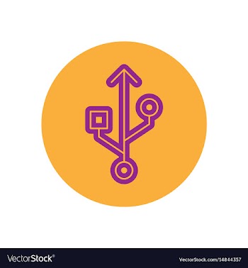 Icon on the topic office on circle vector image