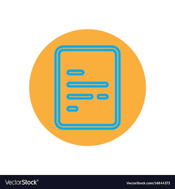 Icon on the topic office on circle vector image