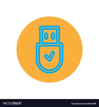 Icon on the topic office on circle vector image