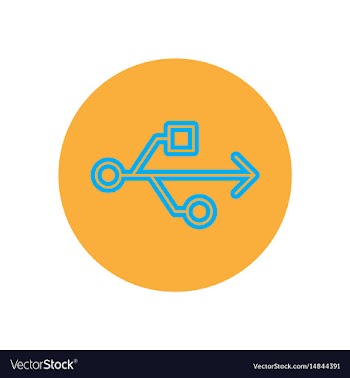 Icon on the topic office on circle vector image
