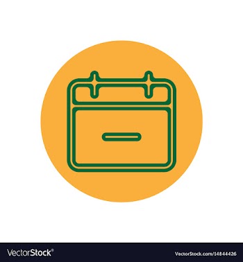 Icon on the topic office on circle vector image