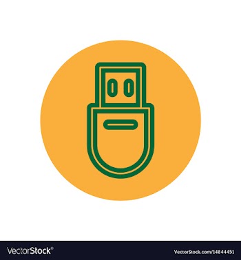 Icon on the topic office on circle vector image