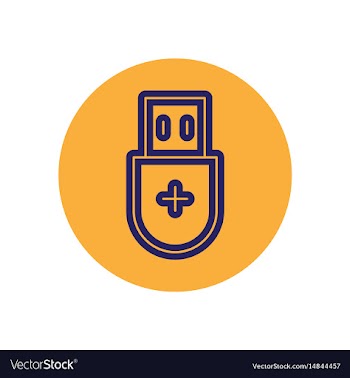 Icon on the topic office on circle vector image