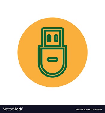 Icon on the topic office on circle vector image