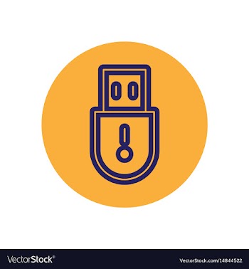Icon on the topic office on circle vector image