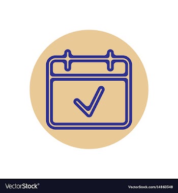 Icon on the topic office on circle vector image