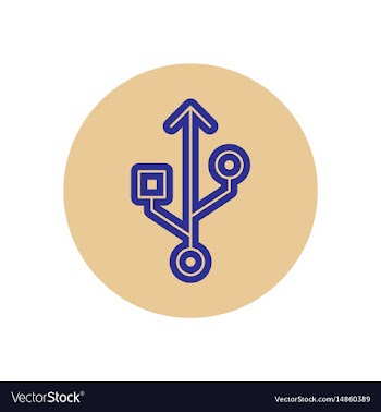 Icon on the topic office on circle vector image
