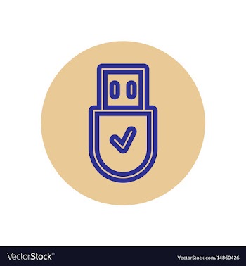 Icon on the topic office on circle vector image