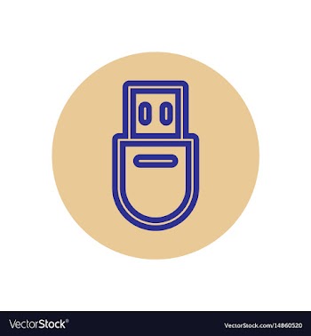Icon on the topic office on circle vector image
