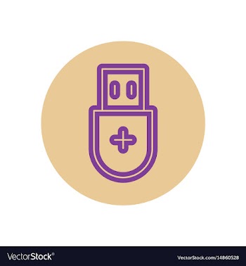 Icon on the topic office on circle vector image