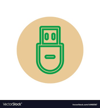 Icon on the topic office on circle vector image