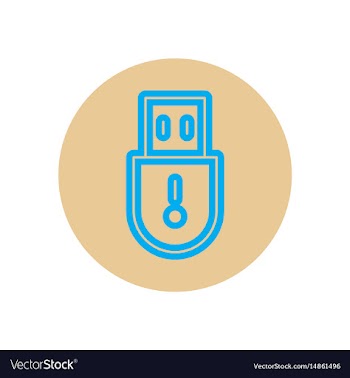 Icon on the topic office on circle vector image