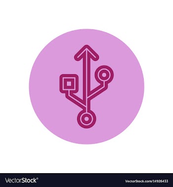 Icon on the topic office on circle vector image